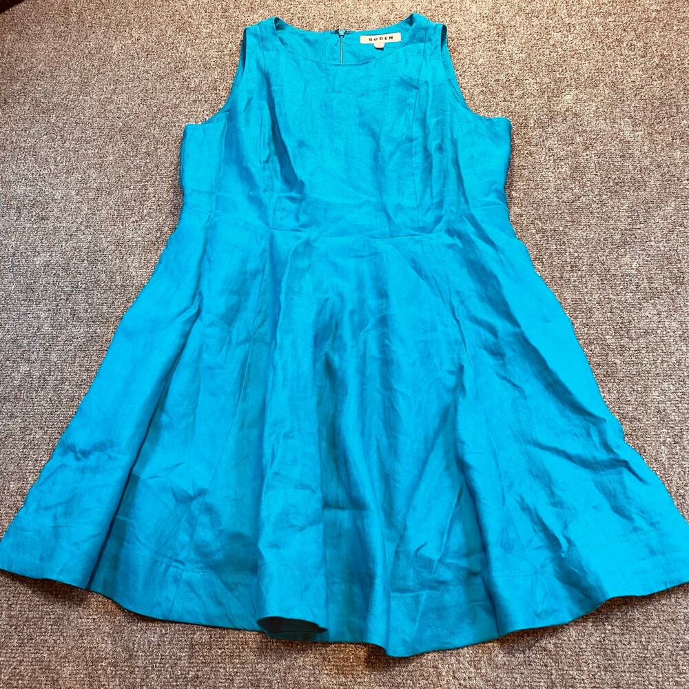 Boden Turquoise Blue Sleeveless Mini Dress